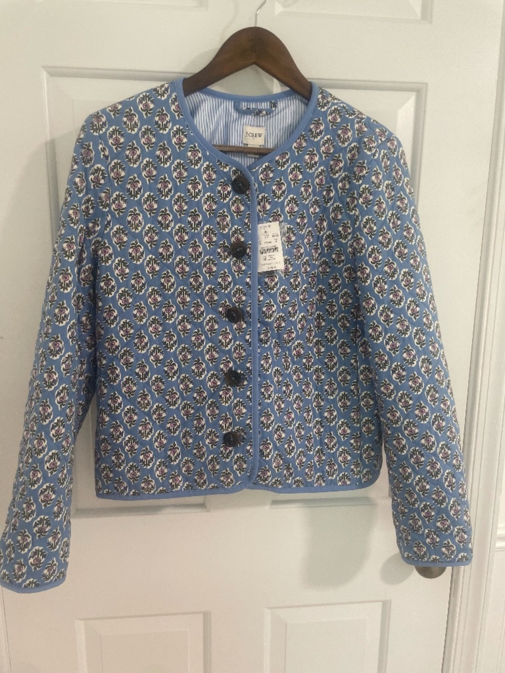 NWT J. Crew Block-Printed Quilt Jacket - Picture 2 of 4